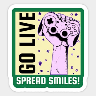 Live streamer go live for smiles Sticker